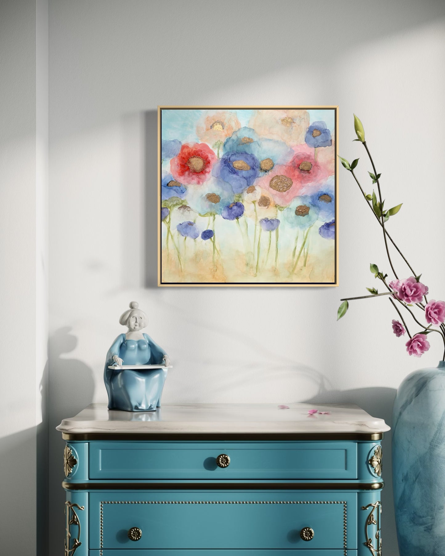 Bejeweled Blooms 1 12 x 12